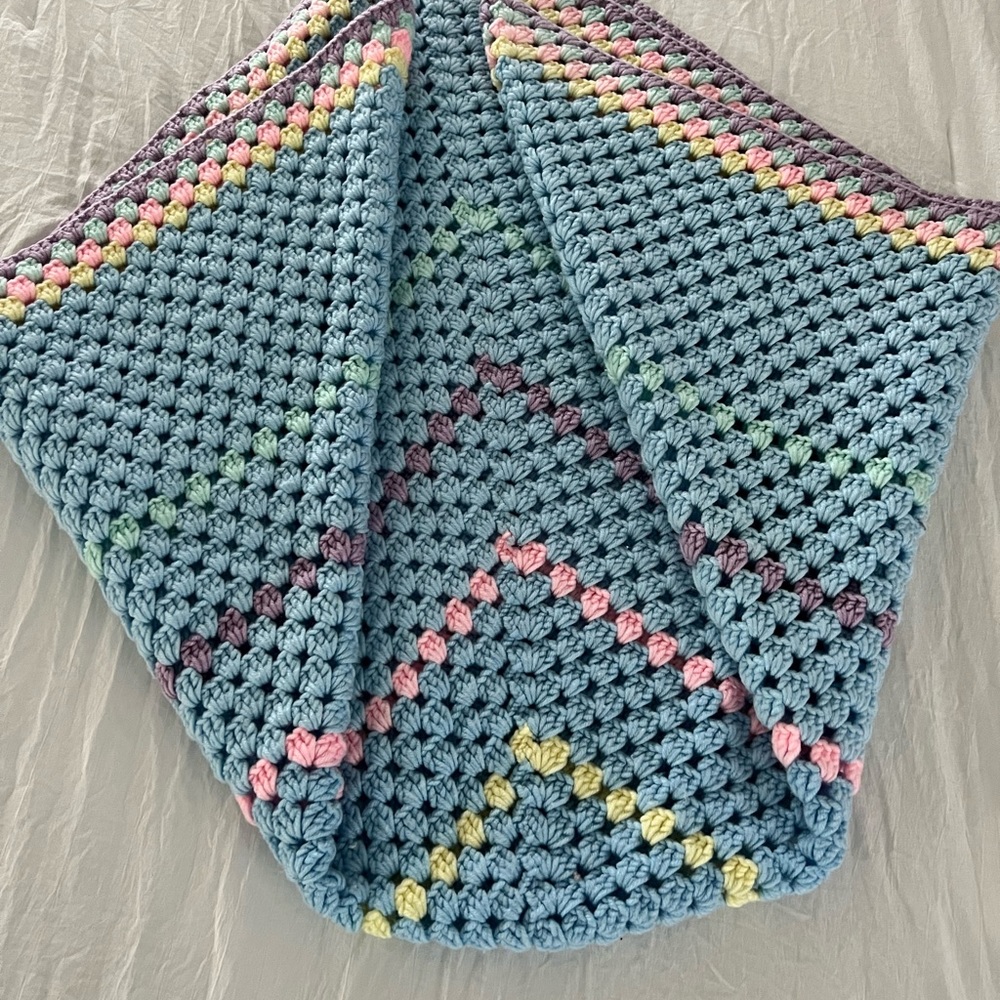 Handmade Baby Blanket, Multi Colored